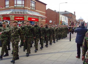 The armed forces took part in the unveiling ceremony