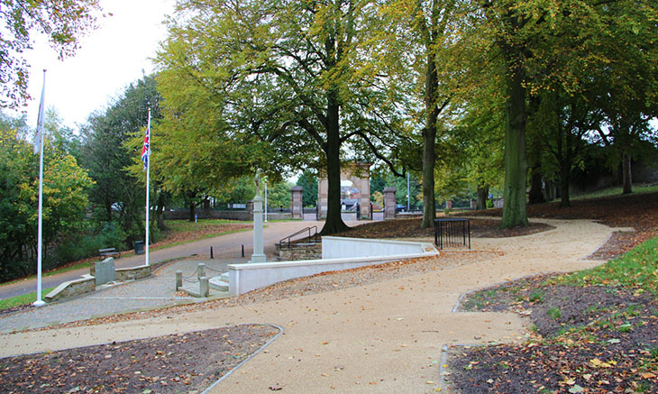 Chorley War Memorial new paths October 2013