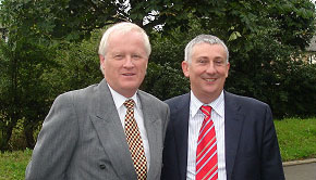 Lindsay Hoyle MP (right) and Steve Williams