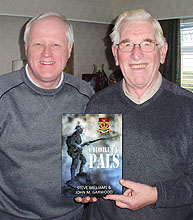 Steve Williams and John Garwood with the new "Chorley Pals" book