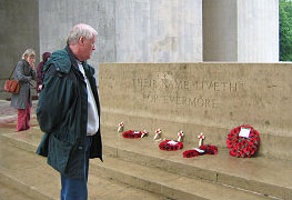 Steve Williams visiting the Somme and Ypres in 2004
