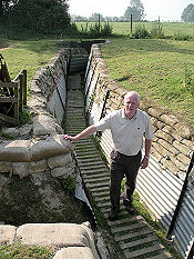 Steve Williams in a trench in Auchonvillers